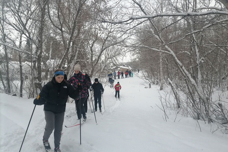 Новотроицкие туристы вышли на лыжный маршрут