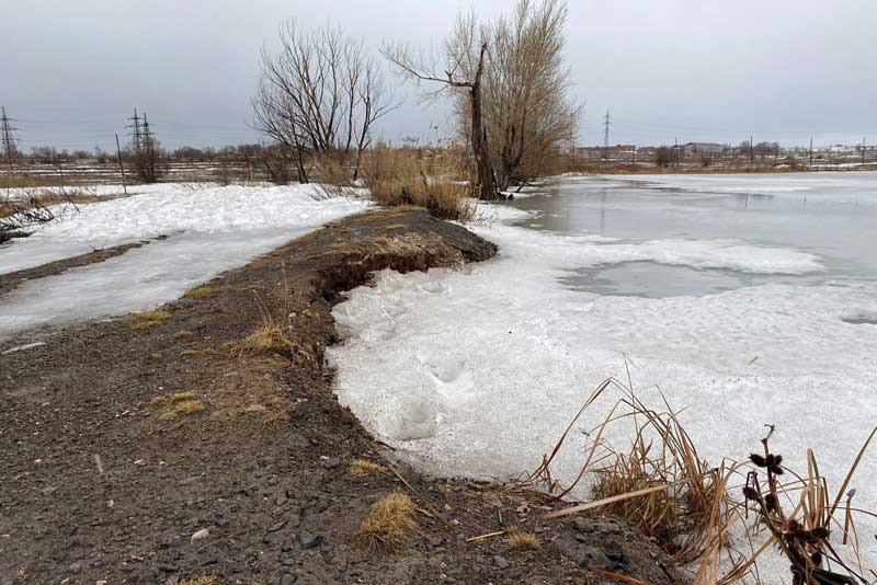 В Новотроицке уже ощутили наступление весеннего паводка
