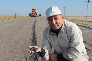 От асфальта отказались в пользу грейдера