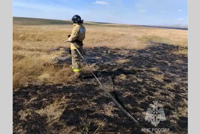 Подразделения МЧС в Гайском городском округе полностью ликвидировали крупный ландшафтный пожар