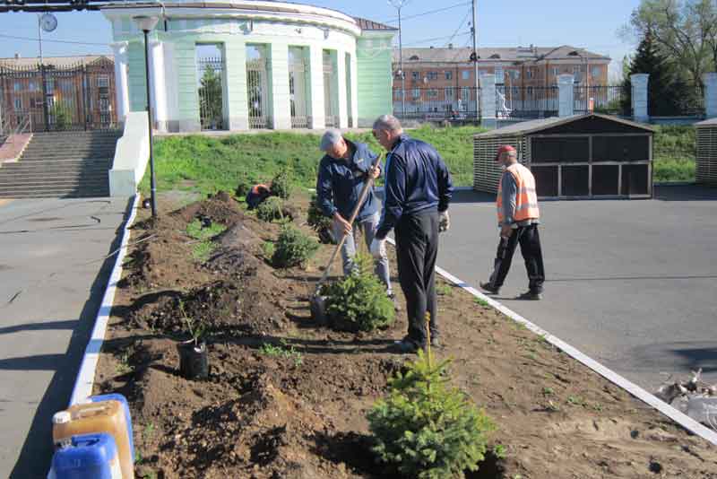 В городском парке, закрытом для посетителей, кипит работа