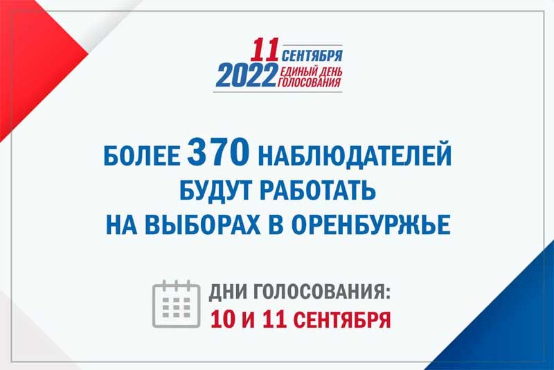 В Оренбургской области 10 и 11 сентября пройдут муниципальные выборы