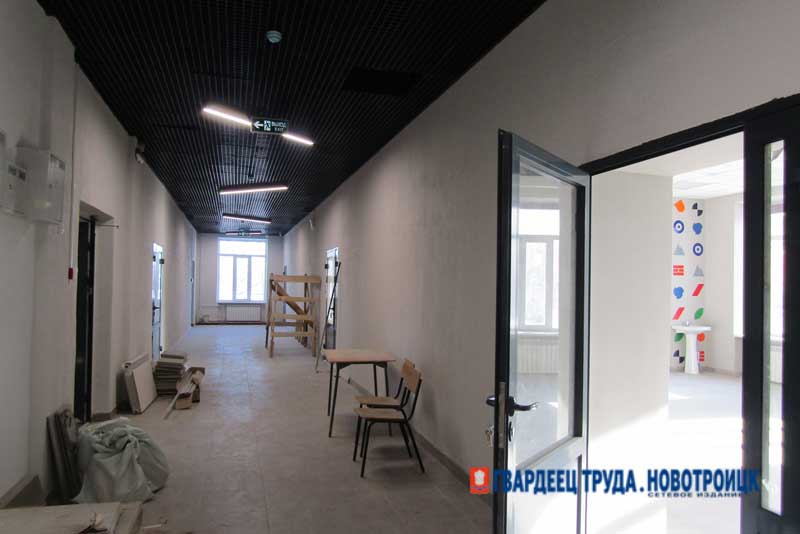 В главном корпусе Новотроицкого строительного техникума завершается капитальный ремонт