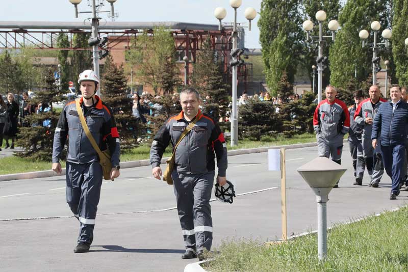 В ходе учений работники управления комбината «Уральская Сталь» продемонстрировали оперативность эвакуации