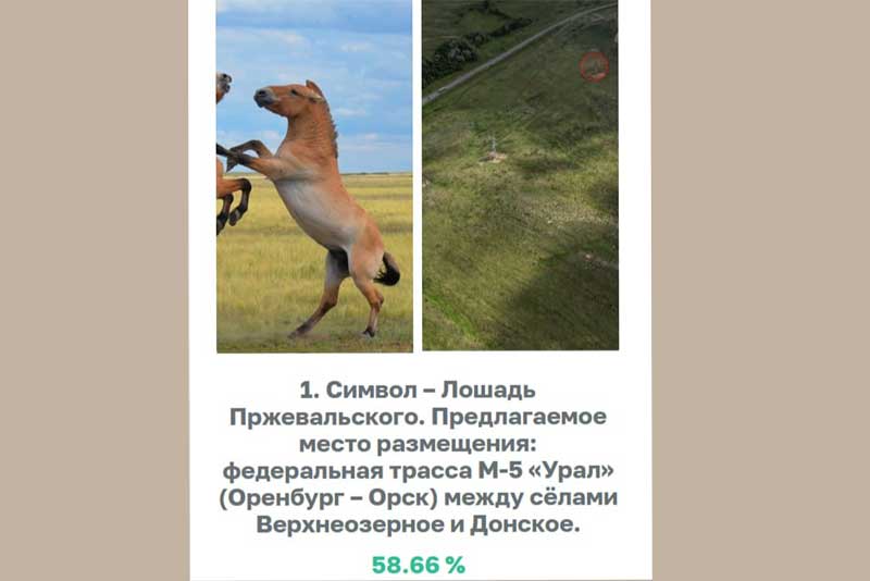 Оренбуржцы голосованием выбрали новый арт-объект, который появится на федеральной трассе М-5 «Урал» (Оренбург – Орск)