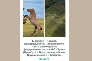 Оренбуржцы голосованием выбрали новый арт-объект, который появится на федеральной трассе М-5 «Урал» (Оренбург – Орск)