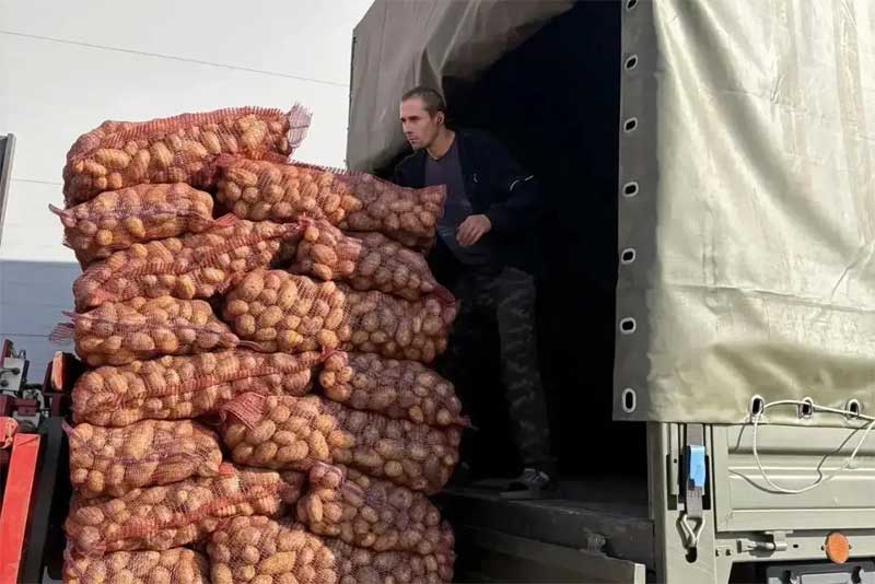 Сотрудники медицинских учреждений Соль‑Илецка и Акбулака передали бойцам СВО 10 тонн картофеля