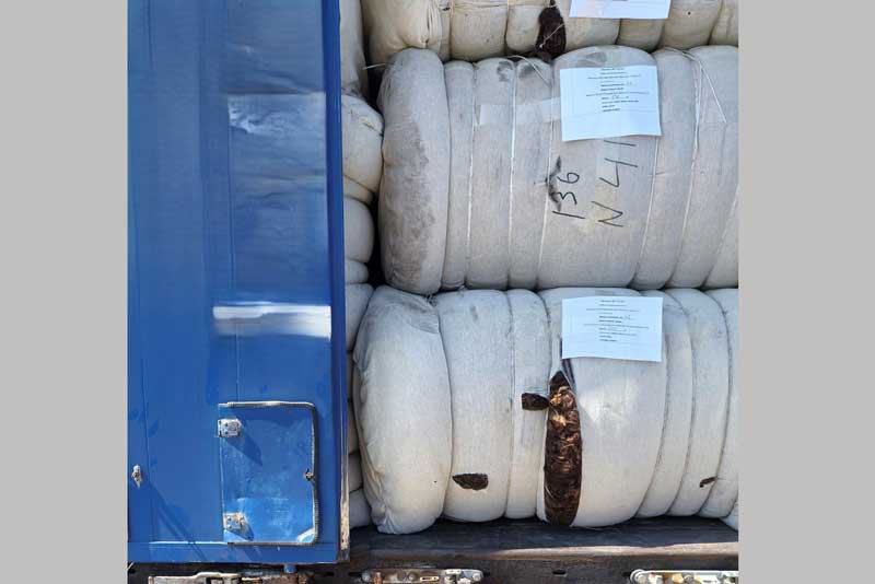 Сотрудниками Россельхознадзора Оренбургской области пресечена попытка незаконного ввоза более 17 тонн овечьей шерсти из Казахстана