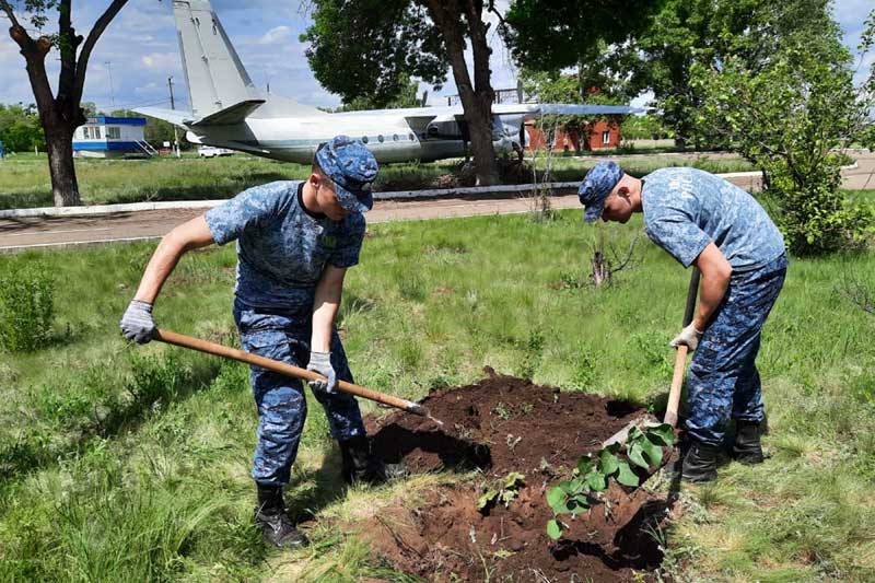 Судебные приставы подарили оренбуржцам яблоневый сад