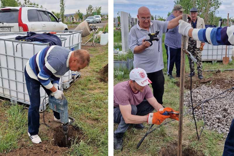 В ветеранском секторе городского кладбища будет организован полив растений