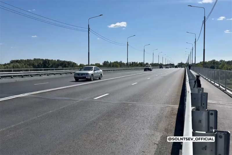 В Оренбурге открыли движение по мосту через Урал на улице Донгузской